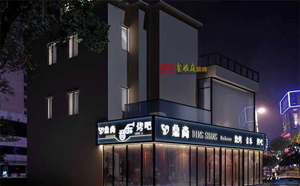 音乐烤吧门头效果图
